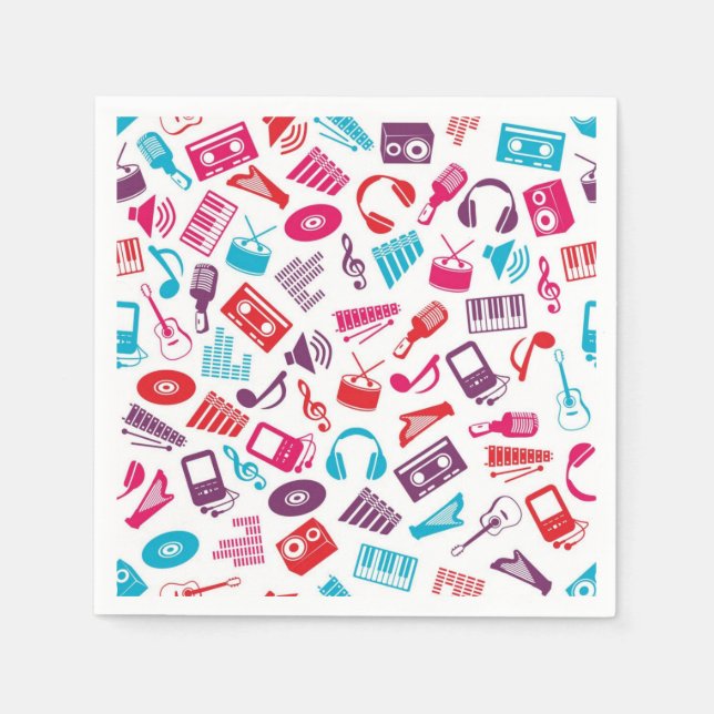 Servilleta De Papel Patrón musical (Anverso)