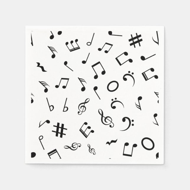 Servilleta De Papel Patrón musical (Anverso)