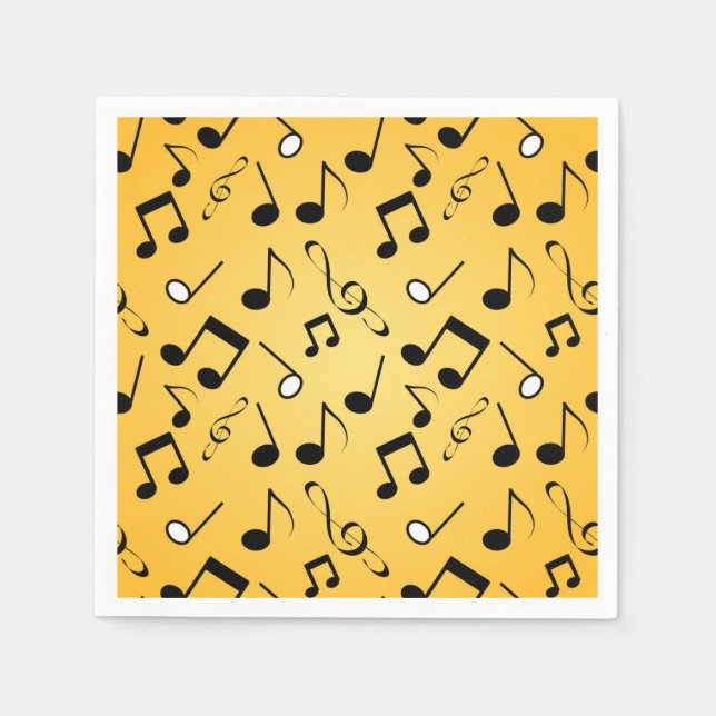 Servilleta De Papel Patrón musical (Anverso)