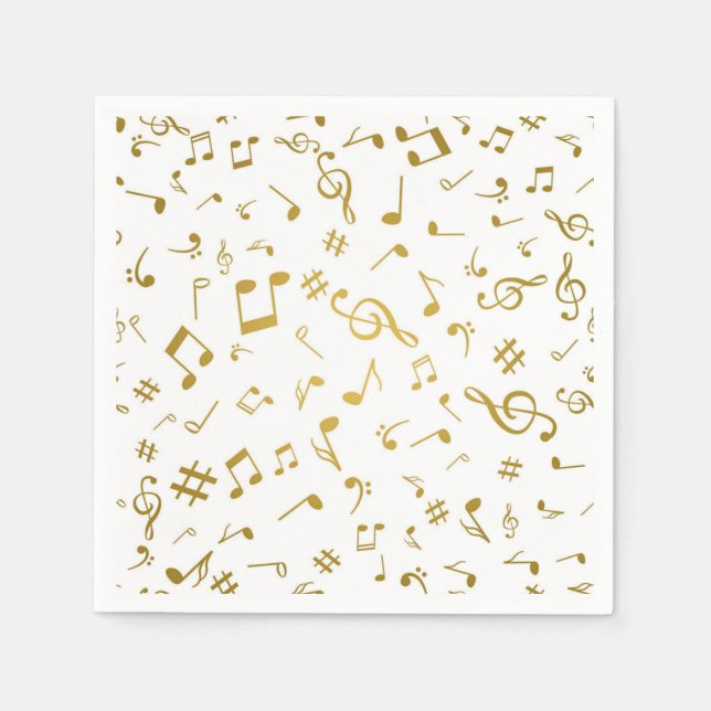 Servilleta De Papel Patrón musical (Anverso)
