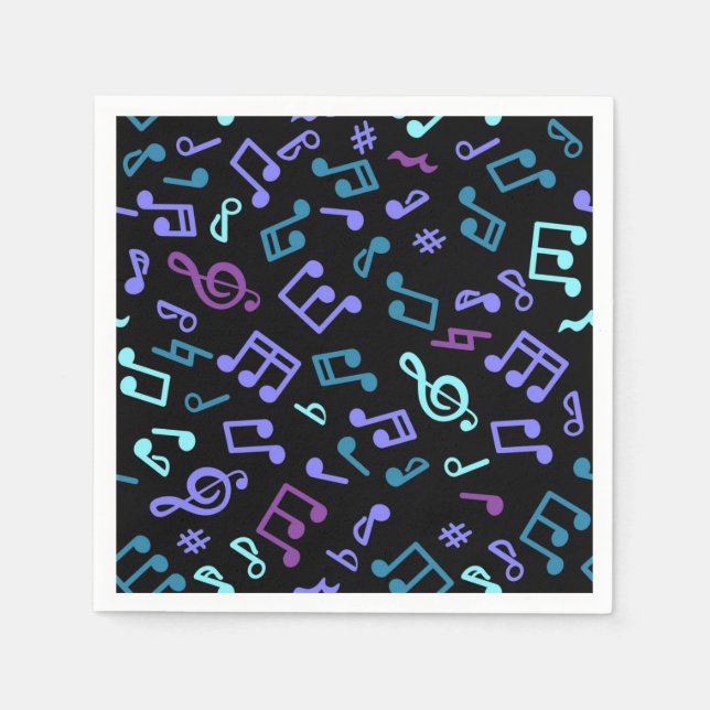 Servilleta De Papel Patrón musical (Anverso)