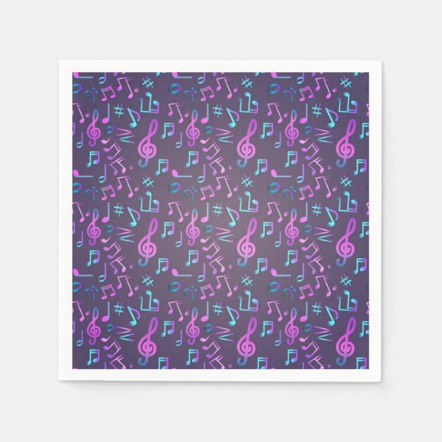 Servilleta De Papel Patrón musical (Anverso)