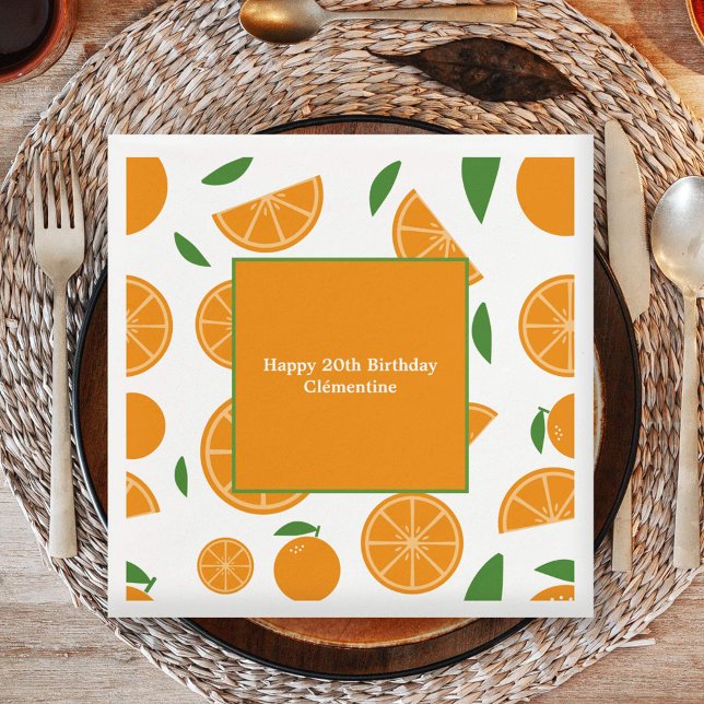 Servilleta De Papel Patrón naranja (Orange Pattern Napkins)