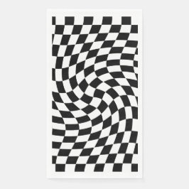 Servilleta De Papel Patrón negro y blanco retorcido