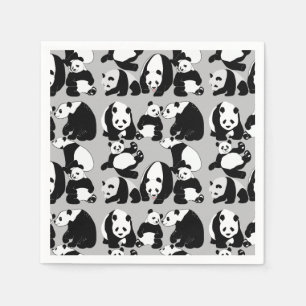 Servilleta De Papel Patrón Panda LGrey BG