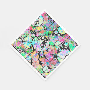 Servilleta De Papel Patrón Pintado A Mano Y Digitalmente Art. 31