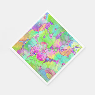 Servilleta De Papel Patrón Pintado A Mano Y Digitalmente Art. 41