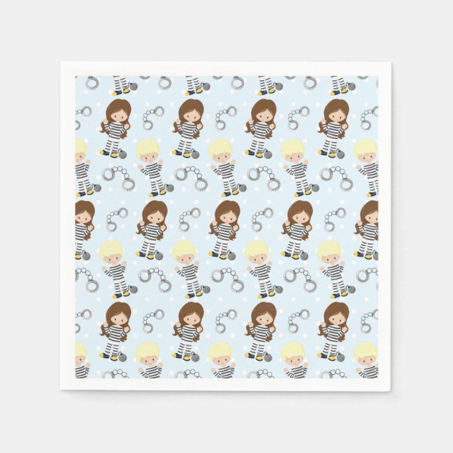 Servilleta De Papel Patrón policial (Anverso)