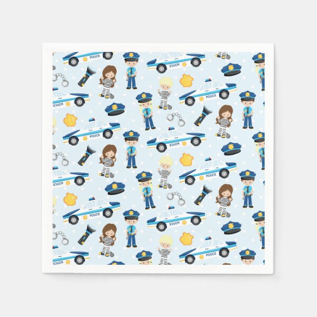 Servilleta De Papel Patrón policial (Anverso)