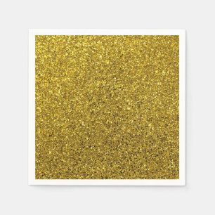 Servilleta De Papel Patrón Purpurina dorado