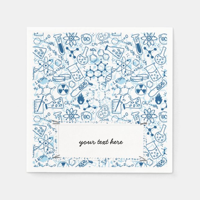 Servilleta De Papel Patrón químico escolar (Anverso)