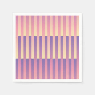 Servilleta De Papel Patrón rayado amarillo morado rosado