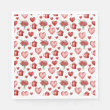 patrón rojo con corazones para el día de San Valen