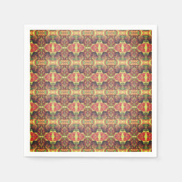 Servilleta De Papel Patrón rojo y negro