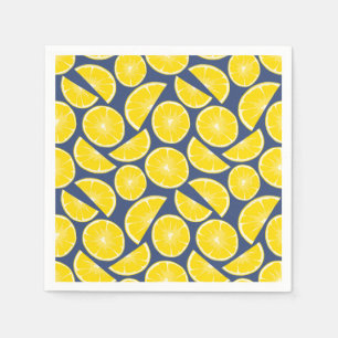 Servilleta De Papel Patrón ruso de lemas azul y amarillo