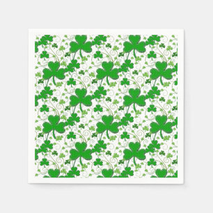 Servilleta De Papel Patrón Shamrock irlandés