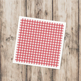 Servilleta De Papel Patrón simple de Gingham Minimalista