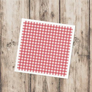 Servilleta De Papel Patrón simple de Gingham Minimalista