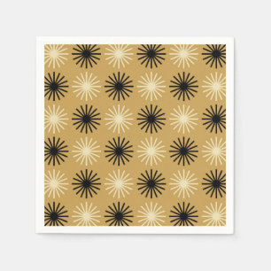 Servilleta De Papel Patrón Starburst Moderno De Mediados Del Siglo