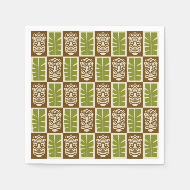 Servilleta De Papel Patrón Tiki (Anverso)