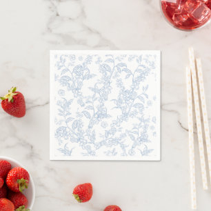 Servilleta De Papel Patrón tradicional de Toile-De-Jouy Chinoiserie