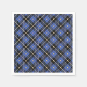 Servilleta De Papel Patrón trendy de plástico azul negro
