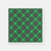 Patrón trendy de plástico verde negro