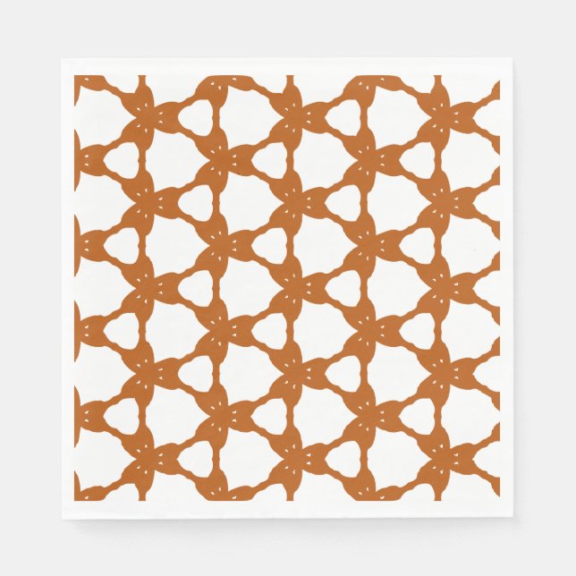 Servilleta De Papel Patrón triangular naranja (Anverso)