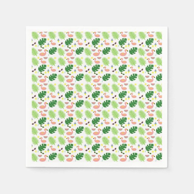 Servilleta De Papel Patrón tropical (Anverso)