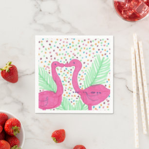 Servilleta De Papel Patrón tropical Flamingo Fun