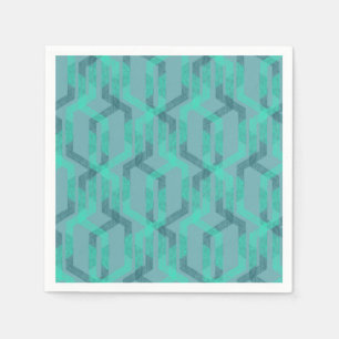Servilleta De Papel Patrón turquesa neón sobre fondo gris.