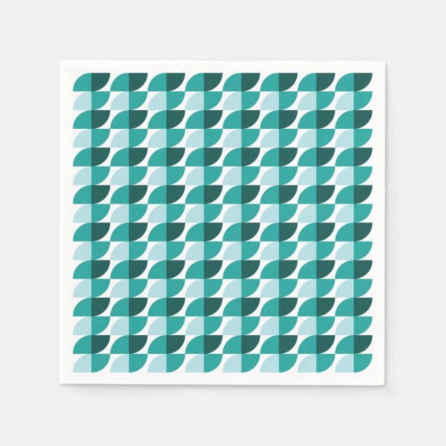 Servilleta De Papel Patrón verde azulado Napkin (Anverso)