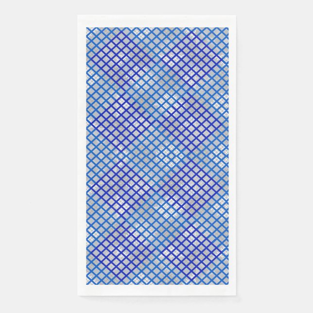 Servilleta De Papel Patrón verificador diagonal Azul 02.w LGrey BG (Anverso)