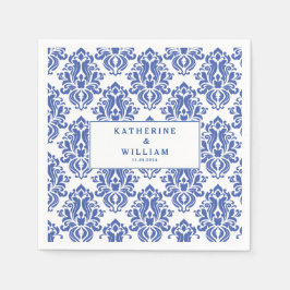 Servilleta De Papel Patrón vintage de azulejos azules y blancos medite