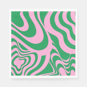 Servilleta De Papel Patrón Y2K colorido de Swirl Groovy Retro