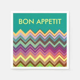 Servilleta De Papel Patrón ZIGZAG - coloreado + tu texto