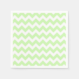 Servilleta De Papel Patrón ZigZag de cheurero verde, chevron blanco