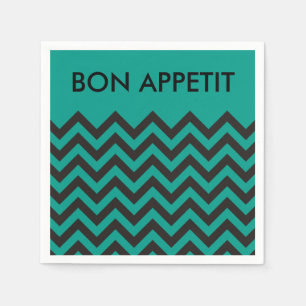 Servilleta De Papel Patrón ZIGZAG - negro + tu fondo y texto