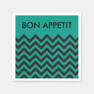 Servilleta De Papel Patrón ZIGZAG - negro + tu fondo y texto
