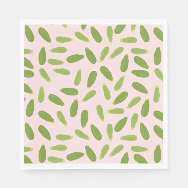 Servilleta De Papel Patrón Zucchini Courgette Summer Squash (Anverso)