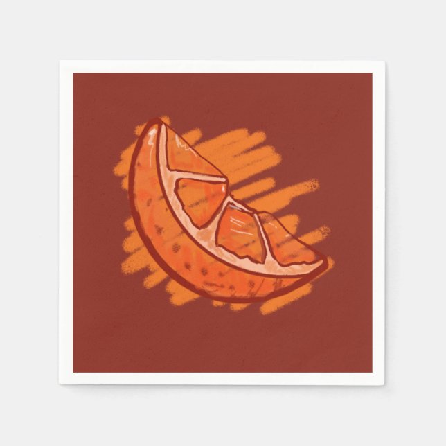 Servilleta De Papel Patrones de fruta Naranja de sangre (Anverso)