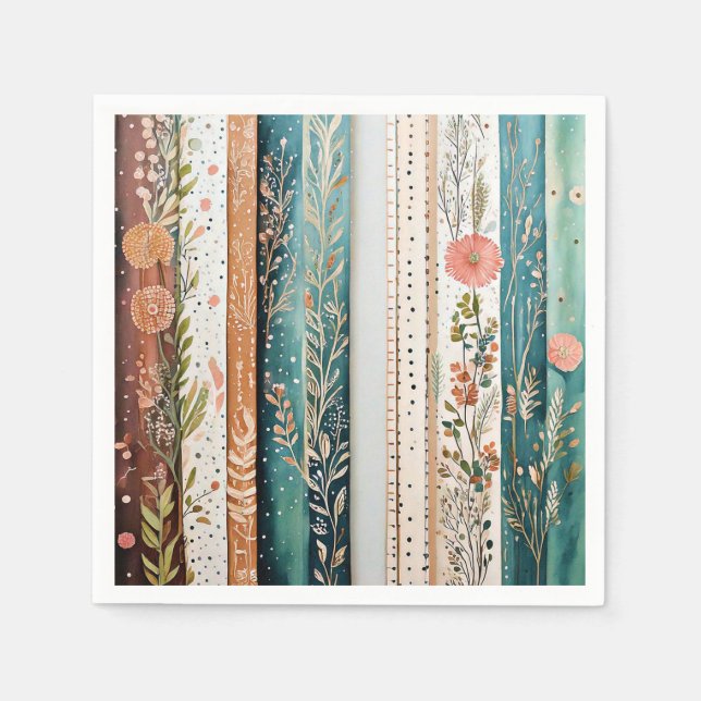 Servilleta De Papel Patrones mezclados shabby chic (Anverso)