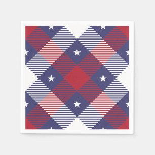 Servilleta De Papel Patrones sin Costuras de Tartán Patrióticos