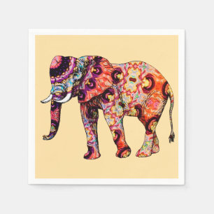 Servilleta De Papel Patrones tradicionales chinos de animales elefante