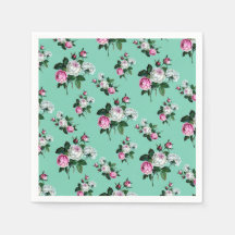 Patrulla de rosas blancas rosadas chic de Shabby