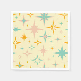 Servilleta De Papel Pattern of colorful retro stars