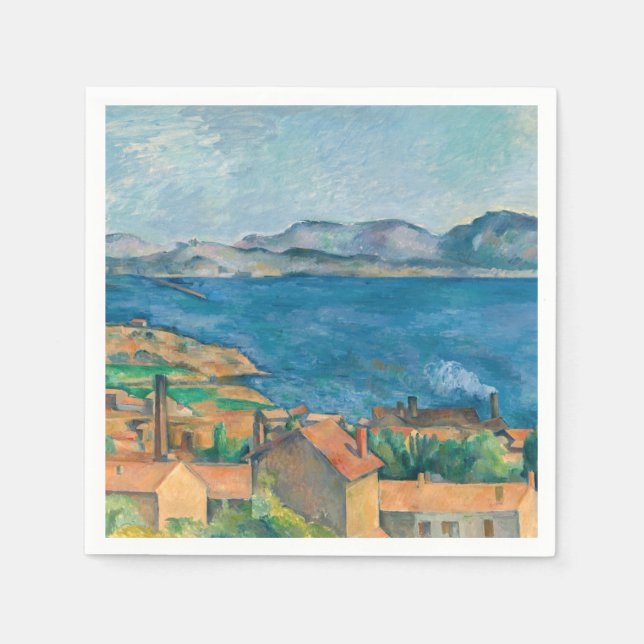 Servilleta De Papel Paul Cezanne - Bahía de Marsella, vista desde Esta (Anverso)