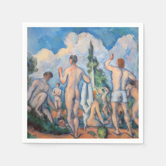 Servilleta De Papel Paul Cezanne - Bathers (Anverso)
