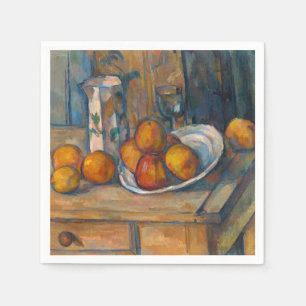 Servilleta De Papel Paul Cezanne - Bodegón con jarra de leche y frutas