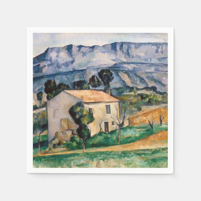 Servilleta De Papel Paul Cezanne - Casa en Provenza (Anverso)